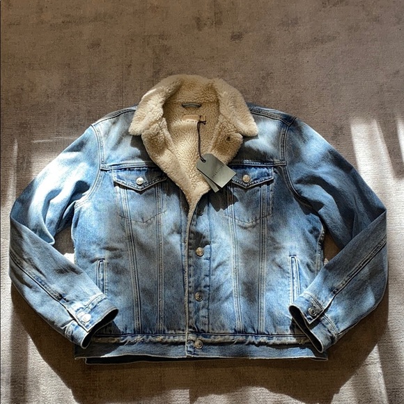 Allsaints Denim Sherpa Jacket 